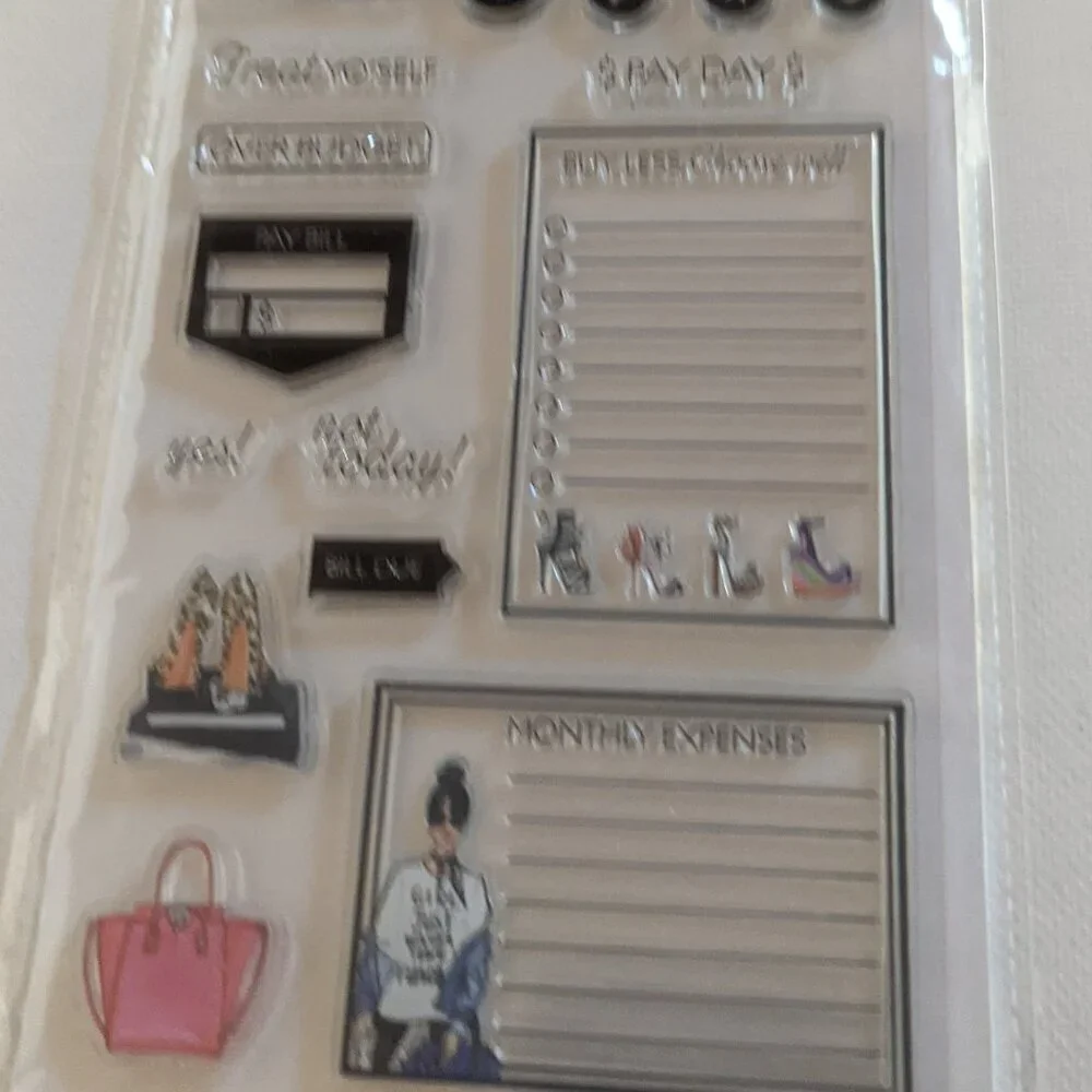 NWT Stamps Budget Rong Rong 21 pc Clear Hampton Art Planner Fashion Crafts NEW